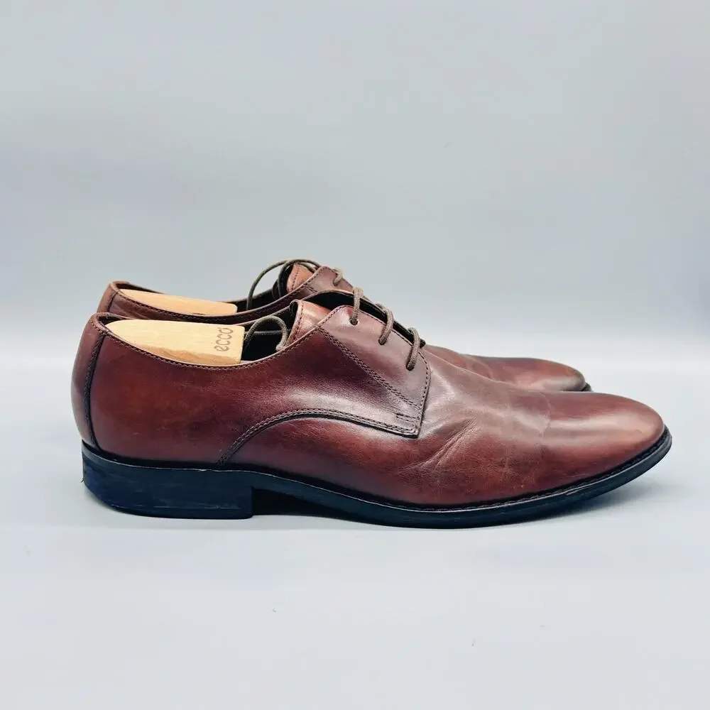 Cole Haan Shoes Mens 10.5 Brown Leather Derby Oxford Dress Lace Up Classic